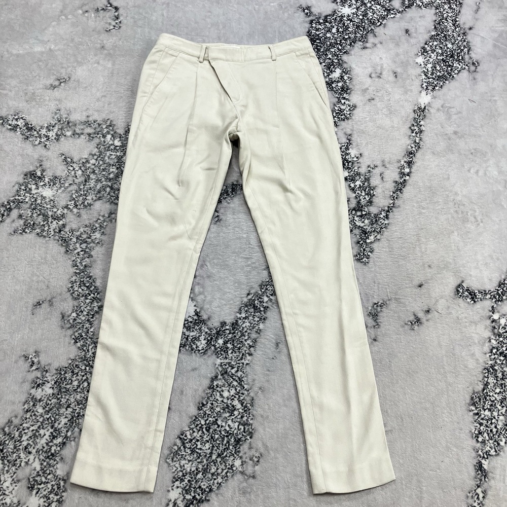 Helmut Lang Noa Suiting Pants Ivory Slim Tailored NWT Womens Size 0 USA